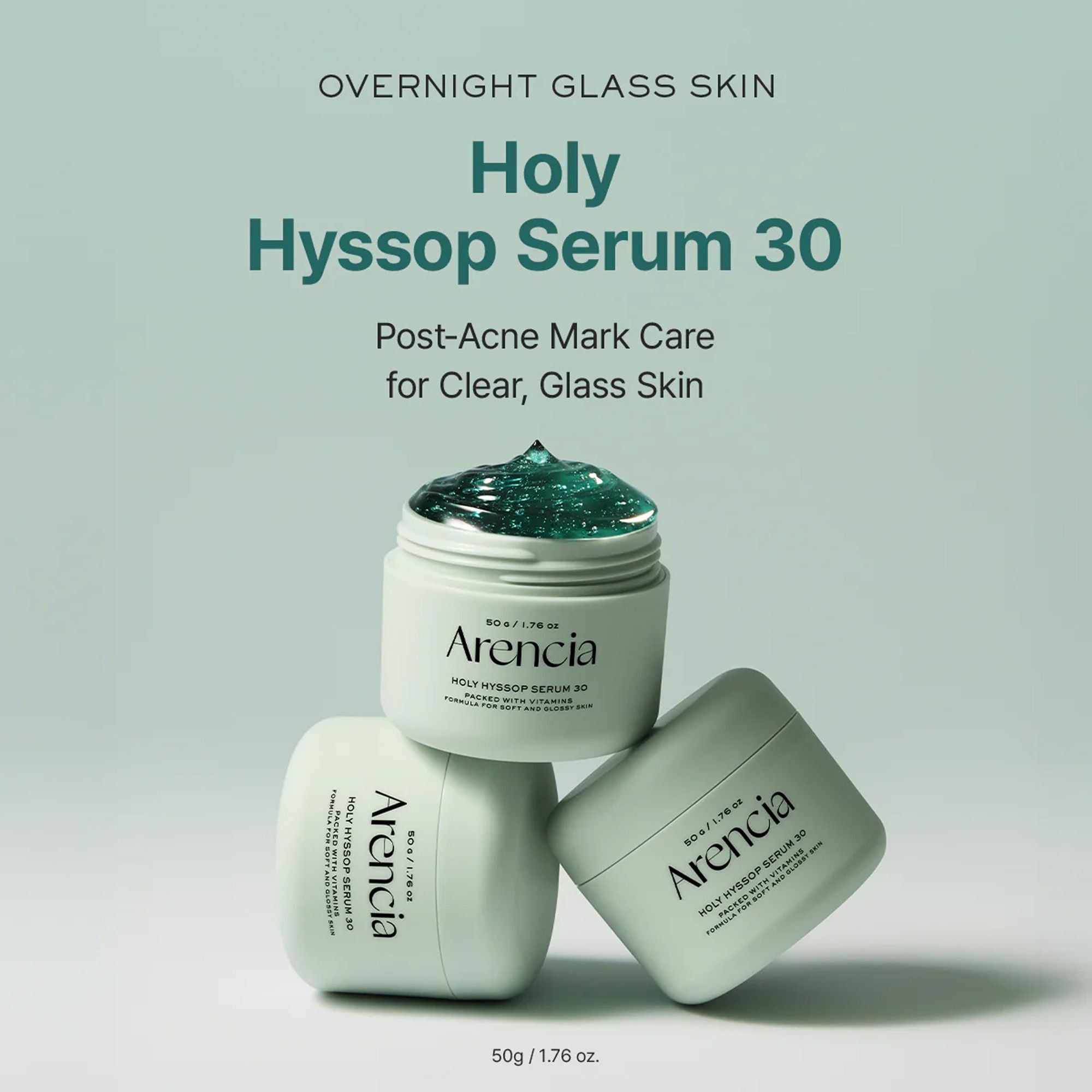 Arencia Holy Hyssop Serum 30 - Brightening Serum for Korean Glass Skin, Reduces Hyperpigmentation