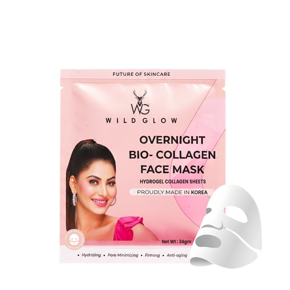 WILDGLOW Korean Glass Skin Bio-Collagen Overnight Face Mask - Pack of 1