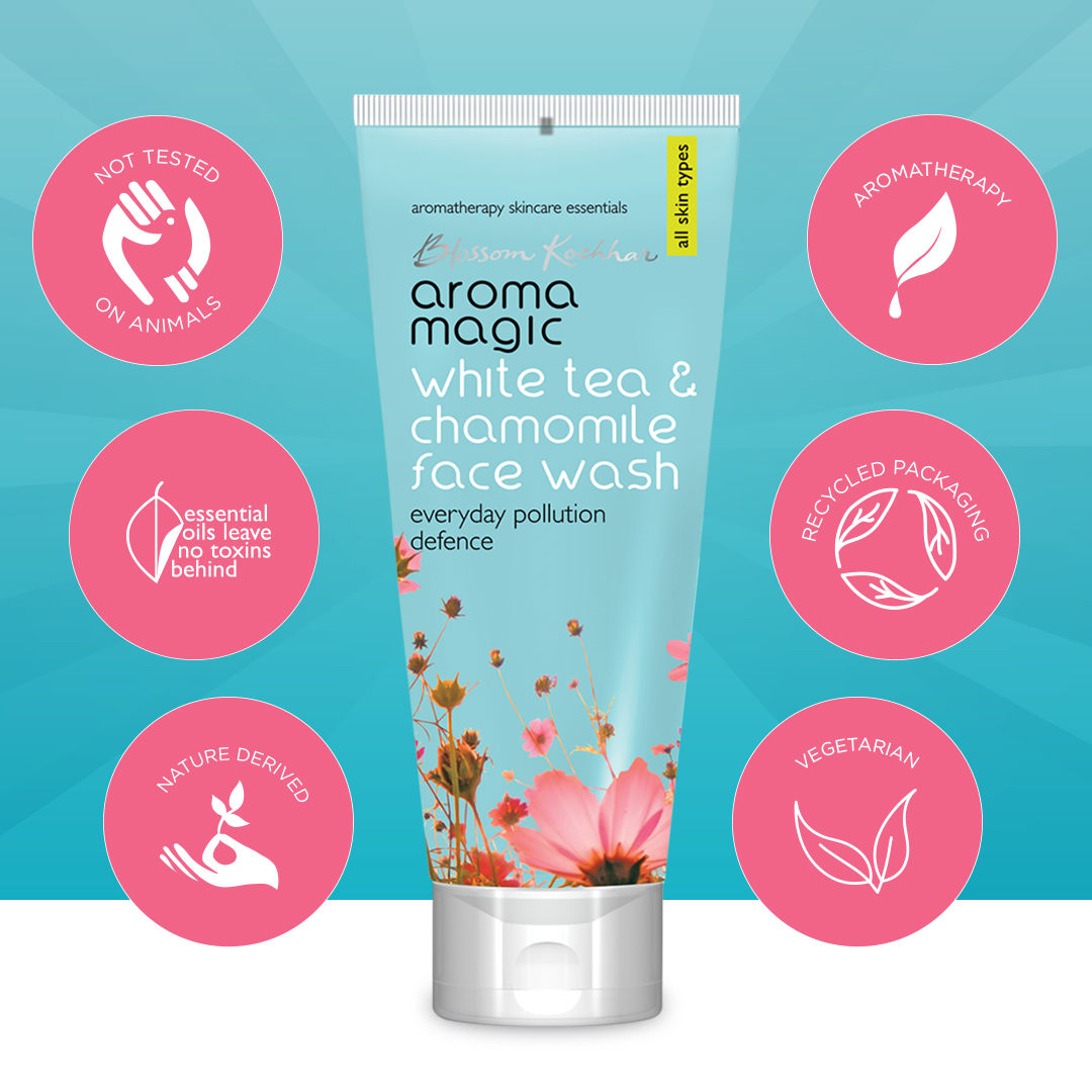 Aroma Magic White Tea & Chamomile Face Wash Everyday Pollution Defence (All Skin Types)