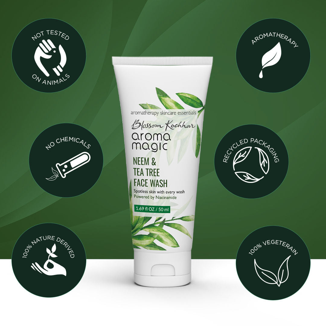 Aroma Magic Neem & Tea Tree Face Wash (Powered By Niacinamide)