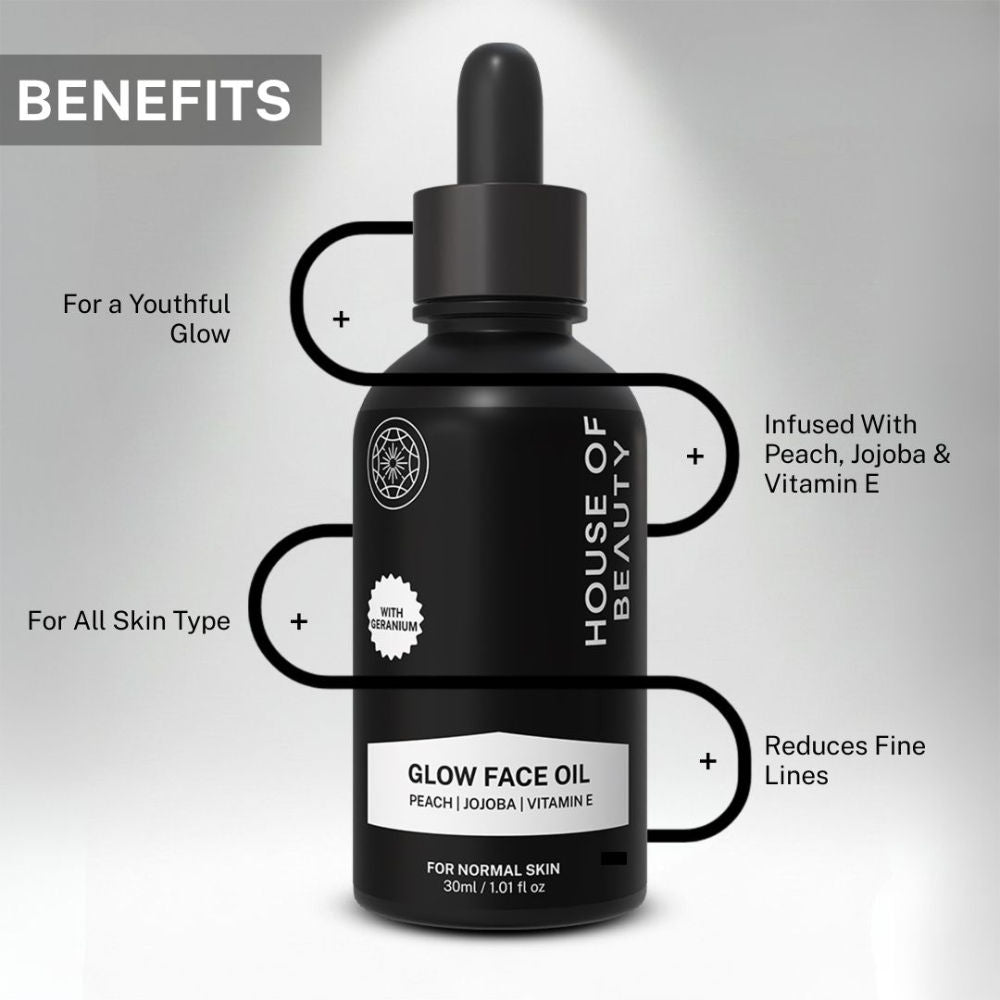 House Of Beauty Peach + Jojoba Vitamin E Super Fruit Glow Oil