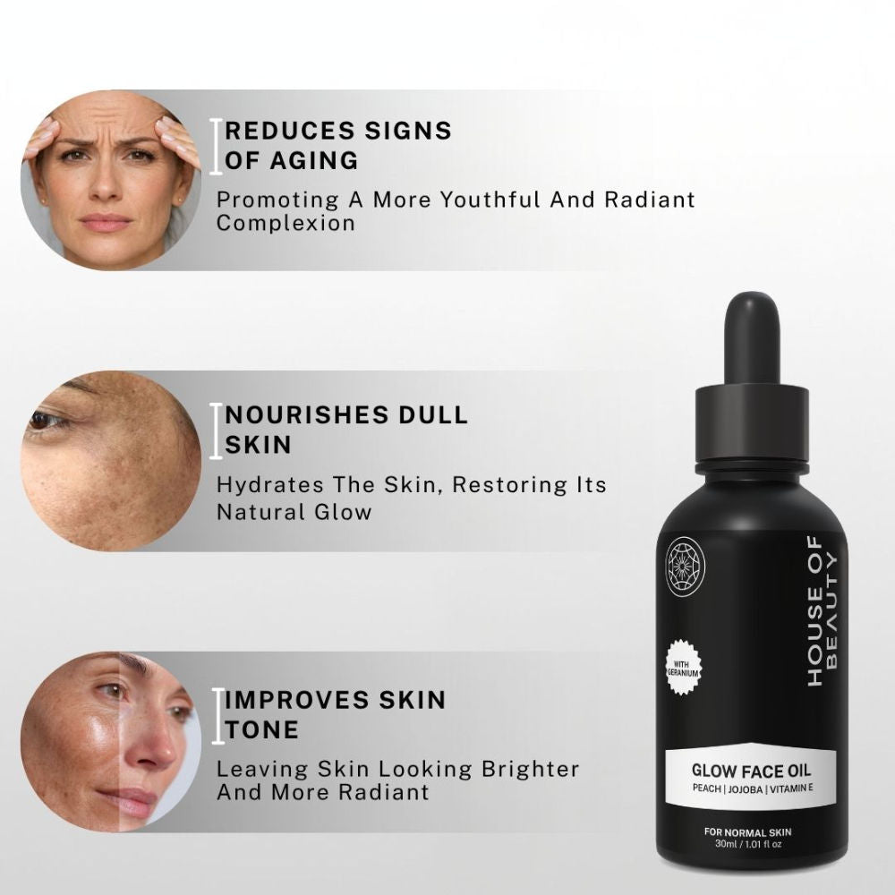House Of Beauty Peach + Jojoba Vitamin E Super Fruit Glow Oil