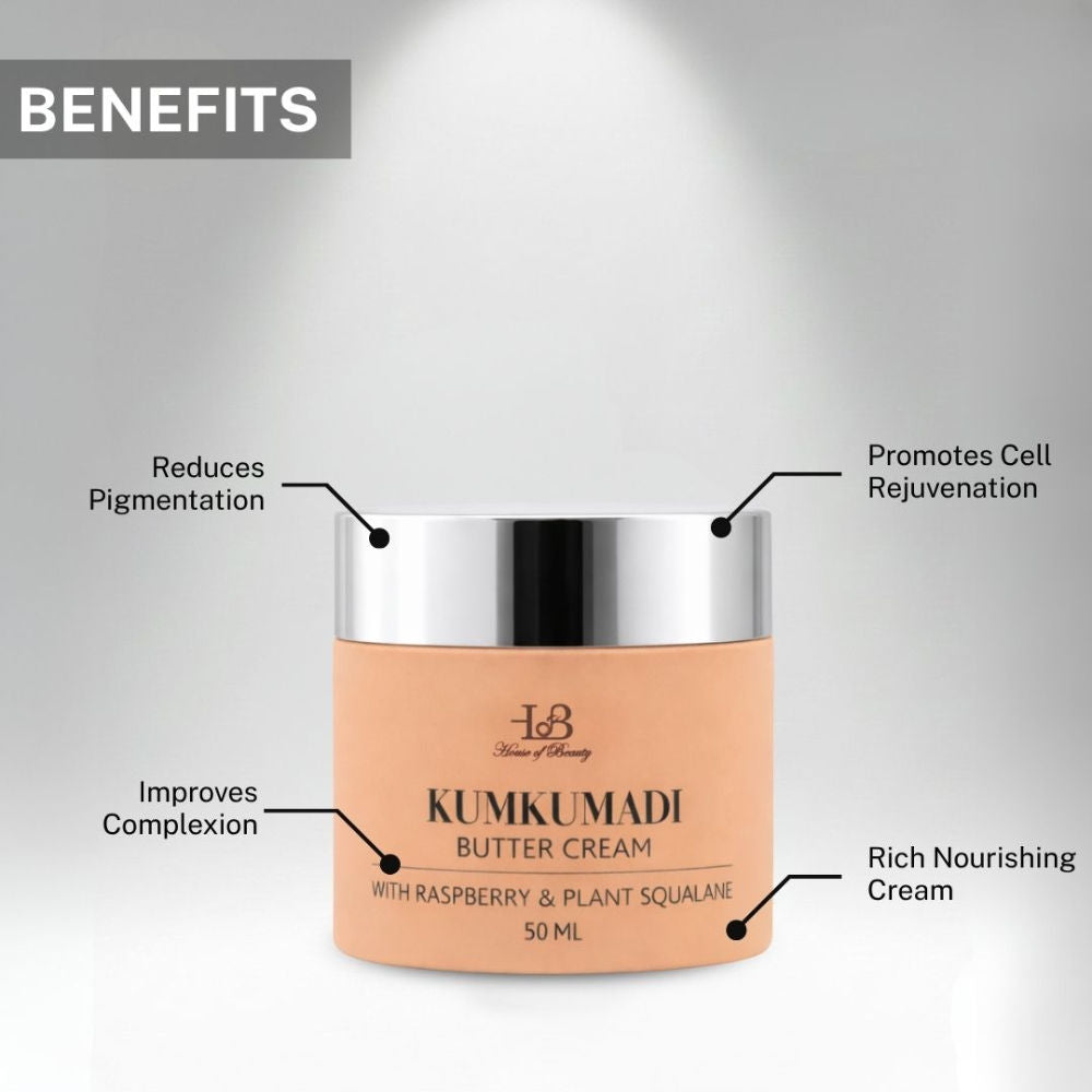 House Of Beauty Kumkumadi Butter Cream With Raspberry & Plant Squalane