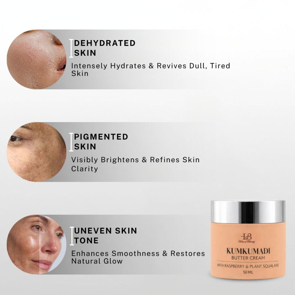House Of Beauty Kumkumadi Butter Cream With Raspberry & Plant Squalane