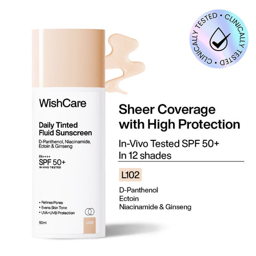 Wishcare Daily Fluid Tinted Sunscreen SPF50PA++++