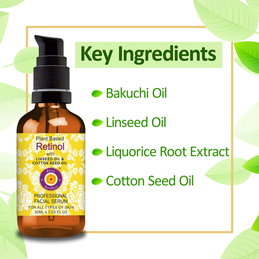 Deve Herbes Plant Based Retinol Face Serum - Anti-Aging Care, Smooth Texture, Radiant Glow