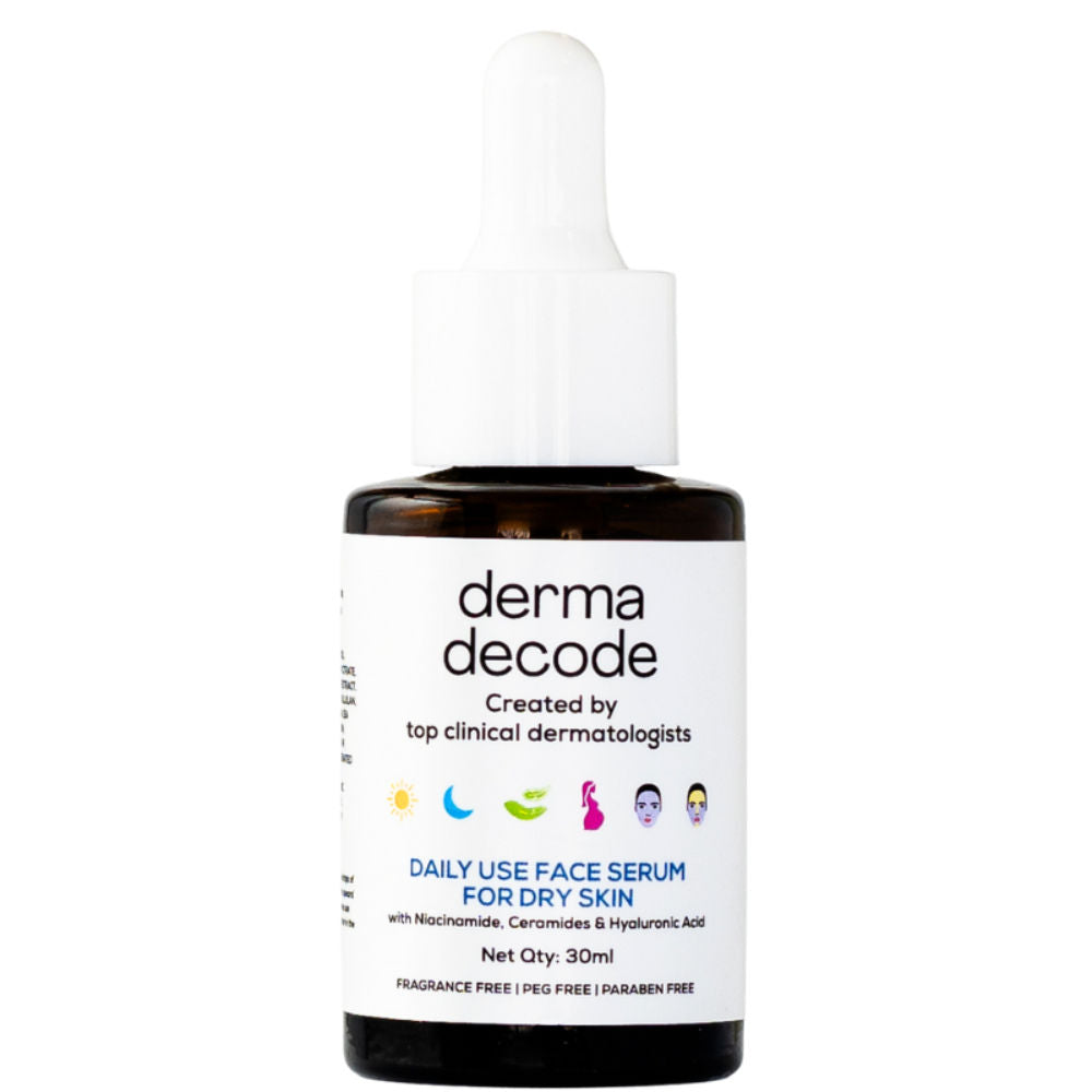 Derma Decode 10% Niacinamide Serum Ceramide And Hyaluronic Acid Repairs Skin Barrier For Dry Skin