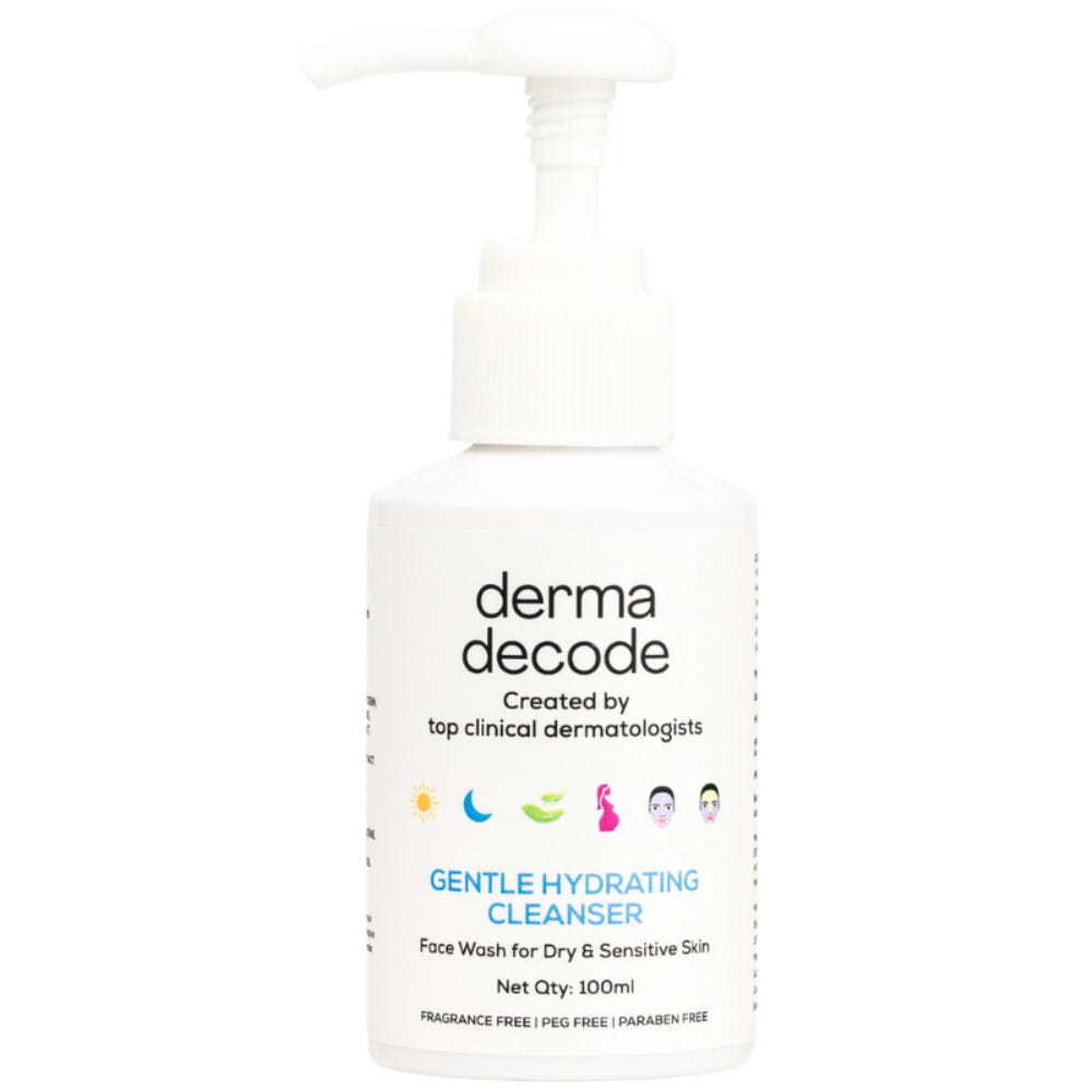 Derma Decode Face Wash for Dry Skin with Hydrating Ingredients Gentle Cleanser for Smooth Soft Skin