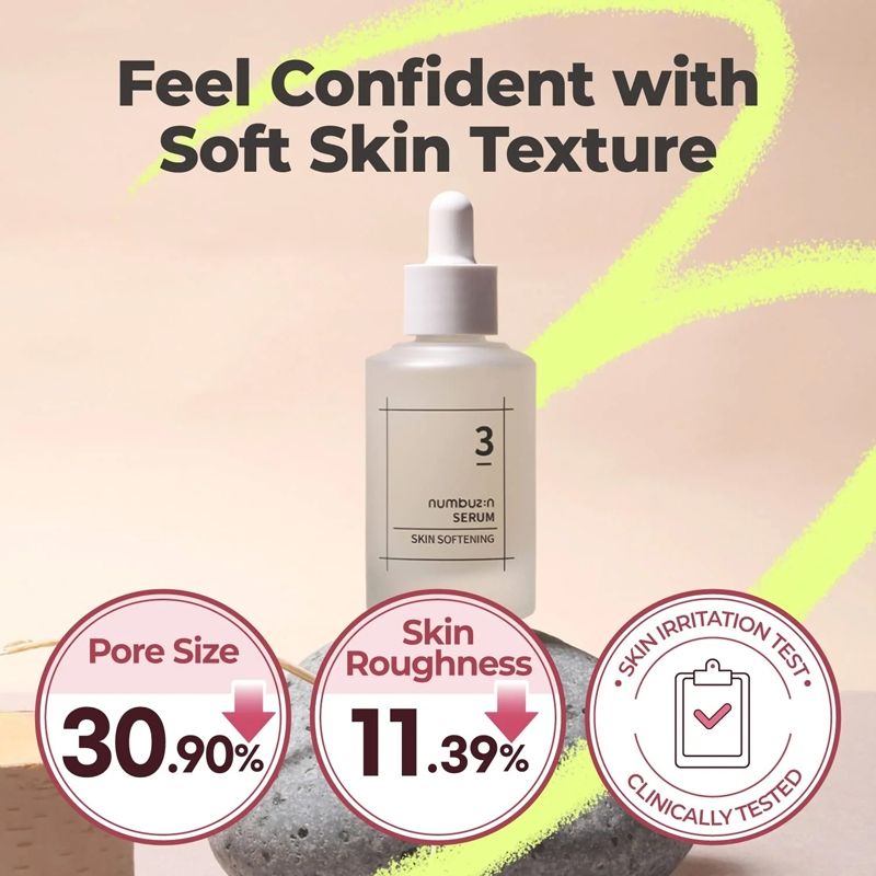Numbuzin No.3 Skin Softening Serum, Pore Tightening Serum, Bifida & Galactomyces, Boosts Elasticity