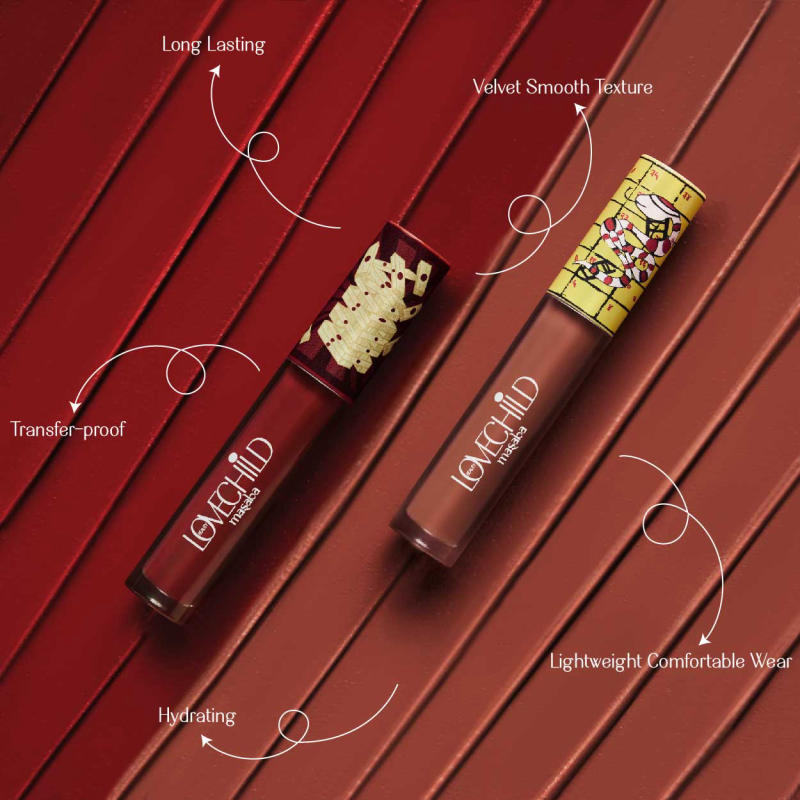 LoveChild Masaba Mad Matte Tranfer-proof Long Lasting Liquid Lipstick, Enriched with Jojoba & Macademia Oil