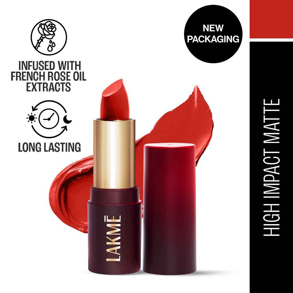 Lakme Forever Matte Lipstick, Made With French Rose Oil Extracts