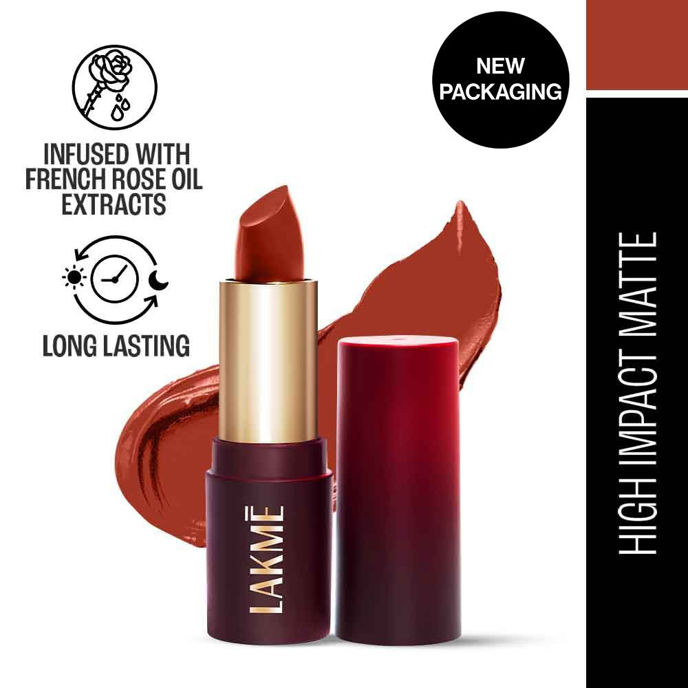 Lakme Forever Matte Lipstick, Made With French Rose Oil Extracts