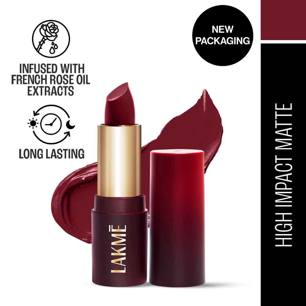 Lakme Forever Matte Lipstick, Made With French Rose Oil Extracts