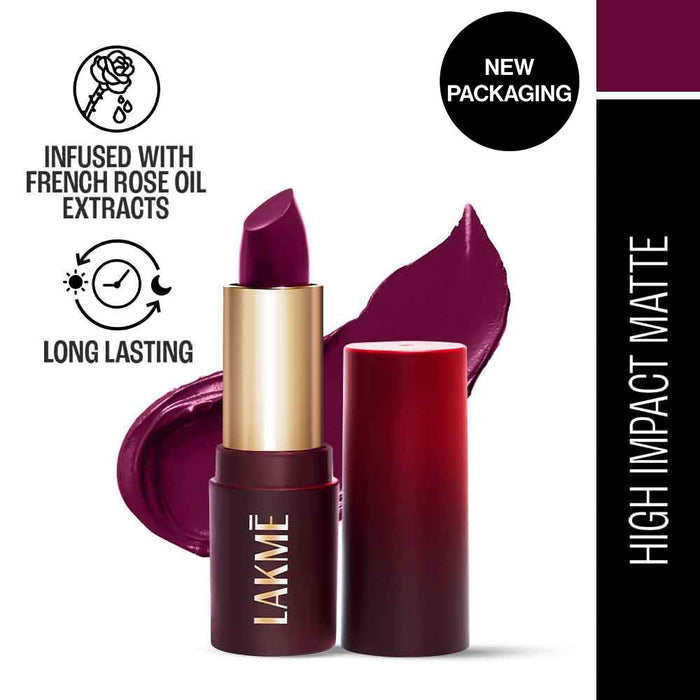 Lakme Forever Matte Lipstick, Made With French Rose Oil Extracts