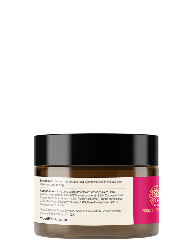 Forest Essentials Light Hydrating Facial Gel with Pure Rosewater - Ayurvedic Lightweight Moisturiser