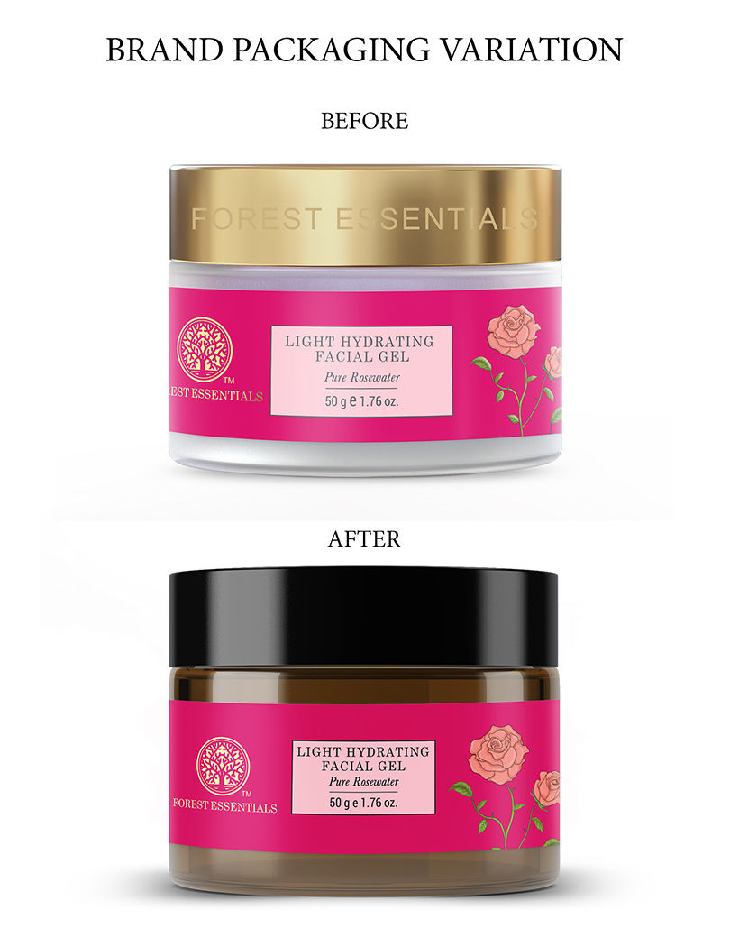Forest Essentials Light Hydrating Facial Gel with Pure Rosewater - Ayurvedic Lightweight Moisturiser