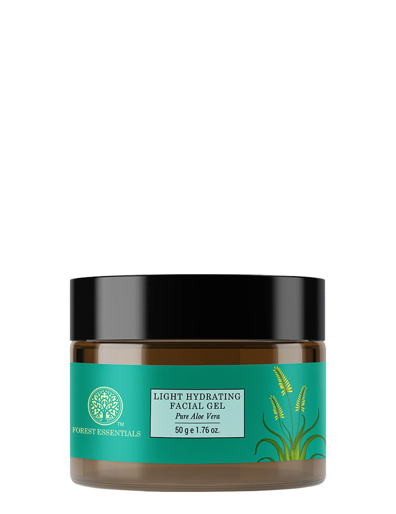 Forest Essentials Light Hydrating Facial Gel with Pure Aloe Vera - Lightweight Moisturiser for Acne