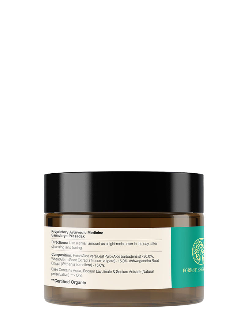 Forest Essentials Light Hydrating Facial Gel with Pure Aloe Vera - Lightweight Moisturiser for Acne