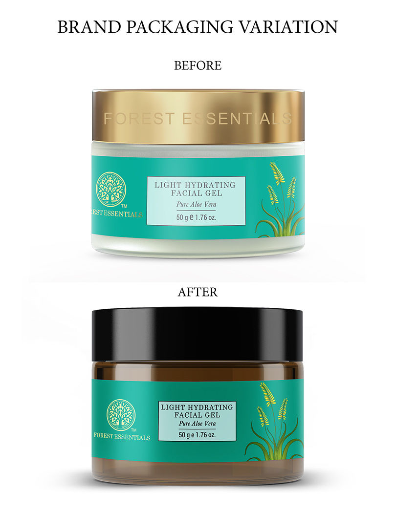 Forest Essentials Light Hydrating Facial Gel with Pure Aloe Vera - Lightweight Moisturiser for Acne