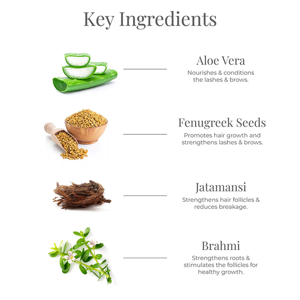 Forest Essentials Nayantara Clear Lash, Brow Growth Serum - Ayurvedic Hair Growth Serum - Vitamin E
