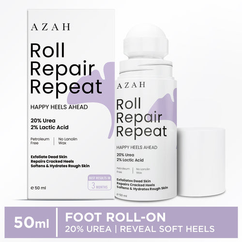 Azah Foot Roll On For Cracked Feet - Exfoliates Dead Skin & Repairs Rough Feet