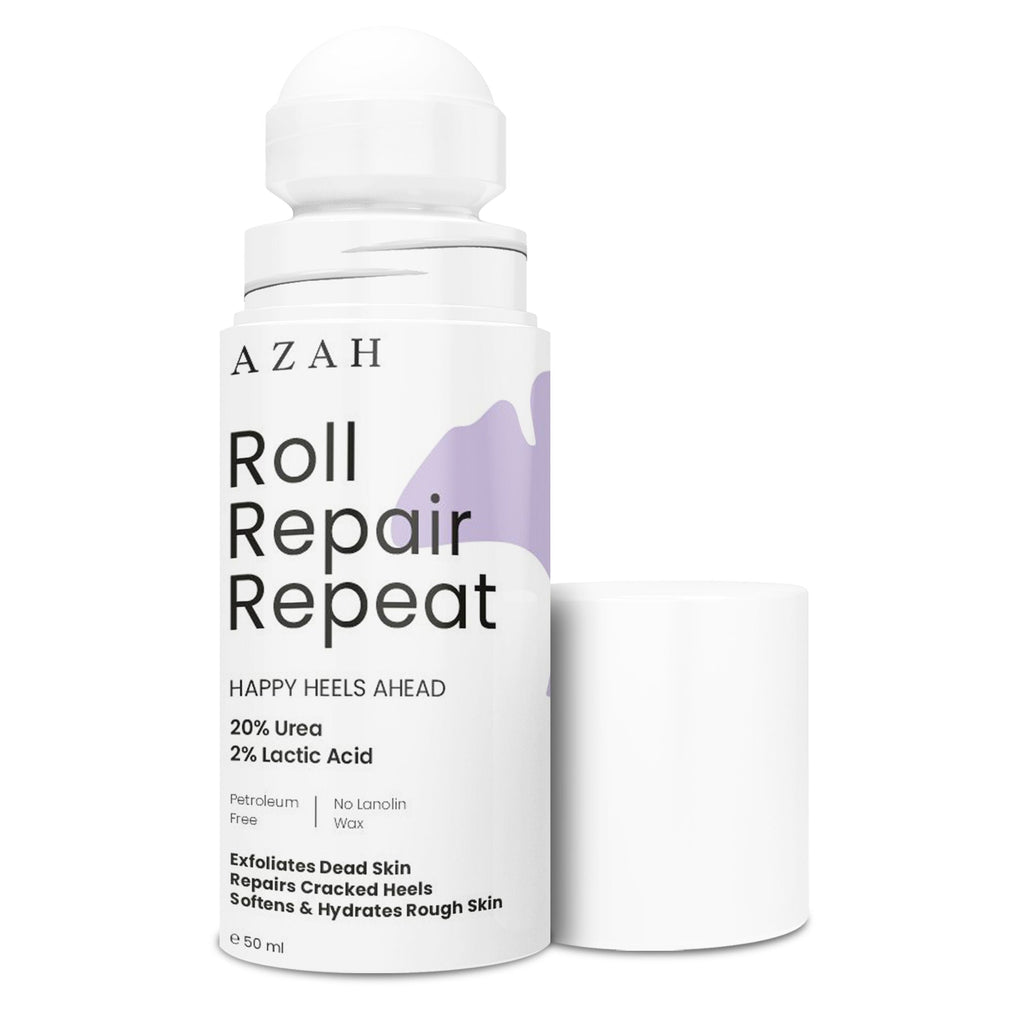 Azah Foot Roll On For Cracked Feet - Exfoliates Dead Skin & Repairs Rough Feet