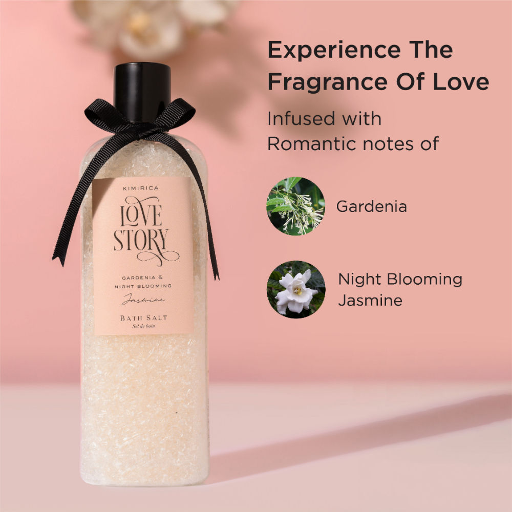 Kimirica Love Story Bath Salt for Body SPA, Relaxation and Pain Relief, 100% Vegan & Paraben Free