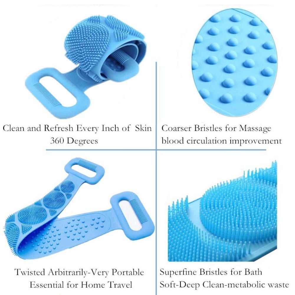 Getmecraft Exfoliating Silicone Back Srubber Belt - Color May Vary