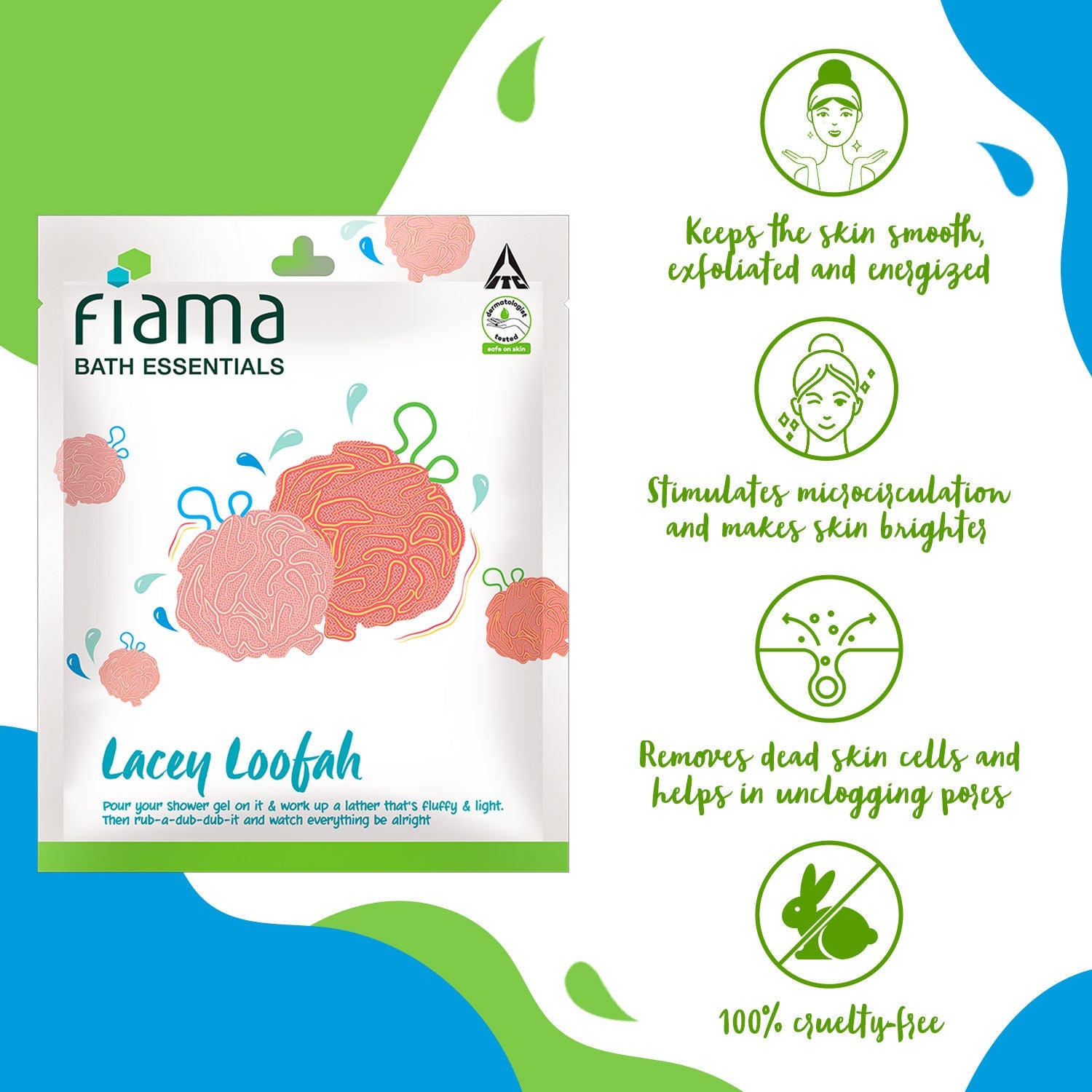 Fiama Bath Essentials Lacey Loofah