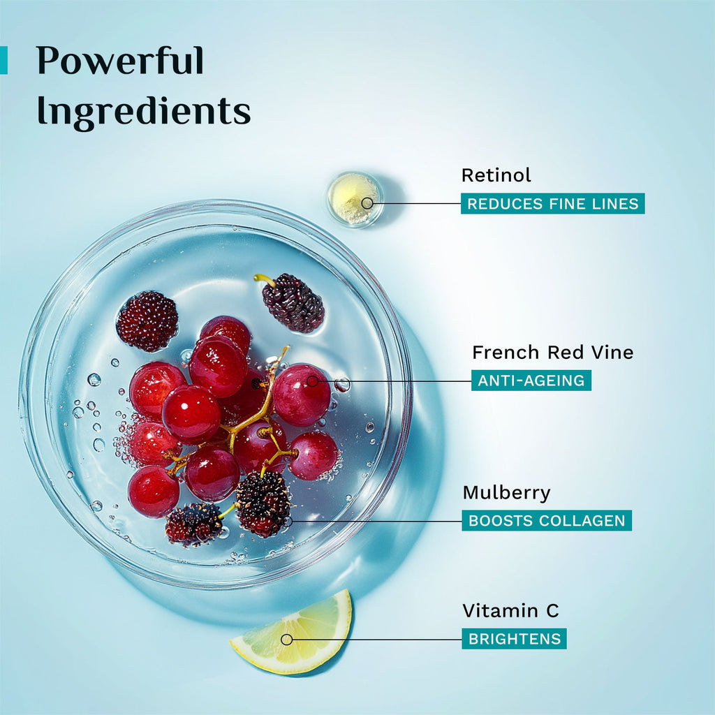 Pilgrim Red Vine Night Gel Creme with Retinol Mulberry