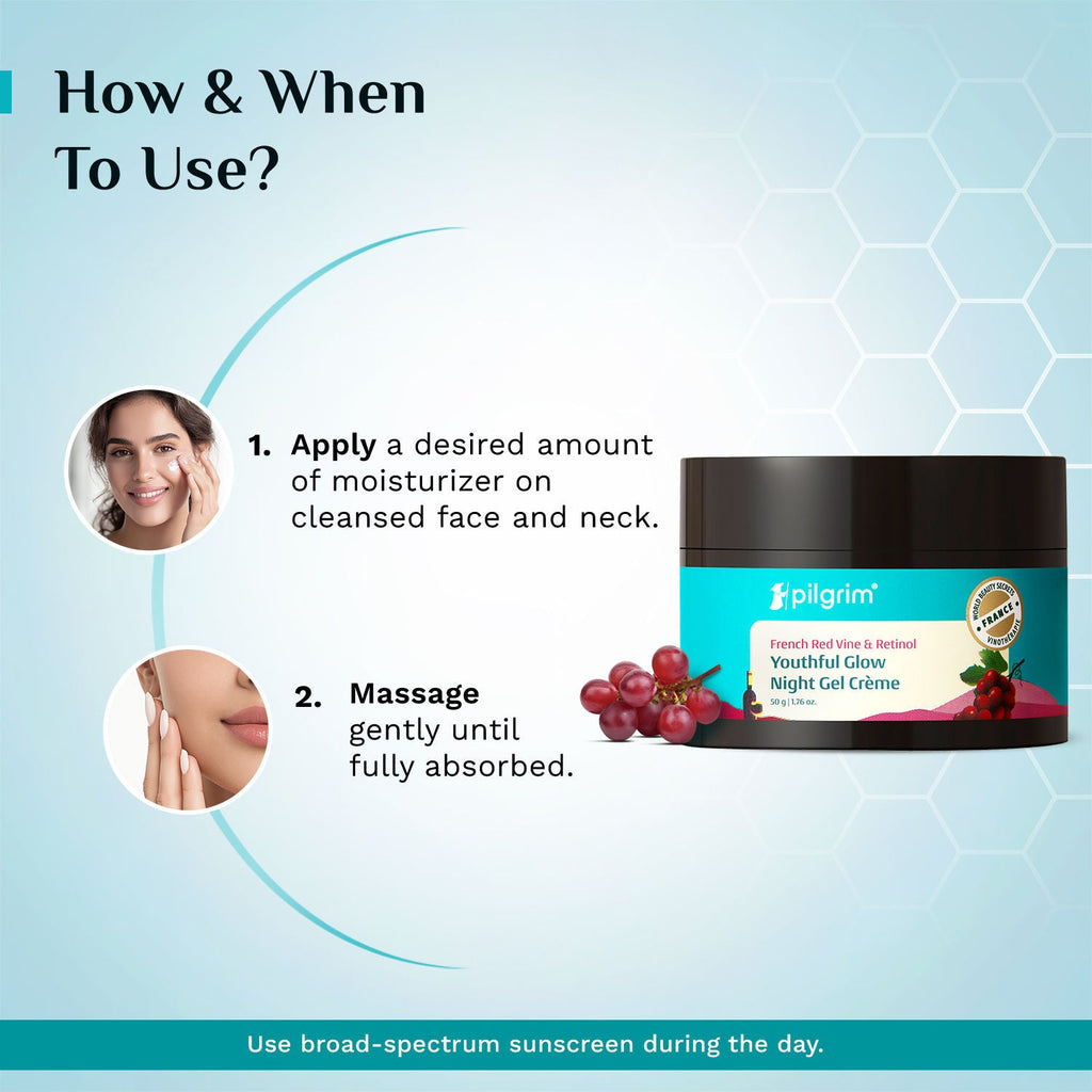 Pilgrim Red Vine Night Gel Creme with Retinol Mulberry
