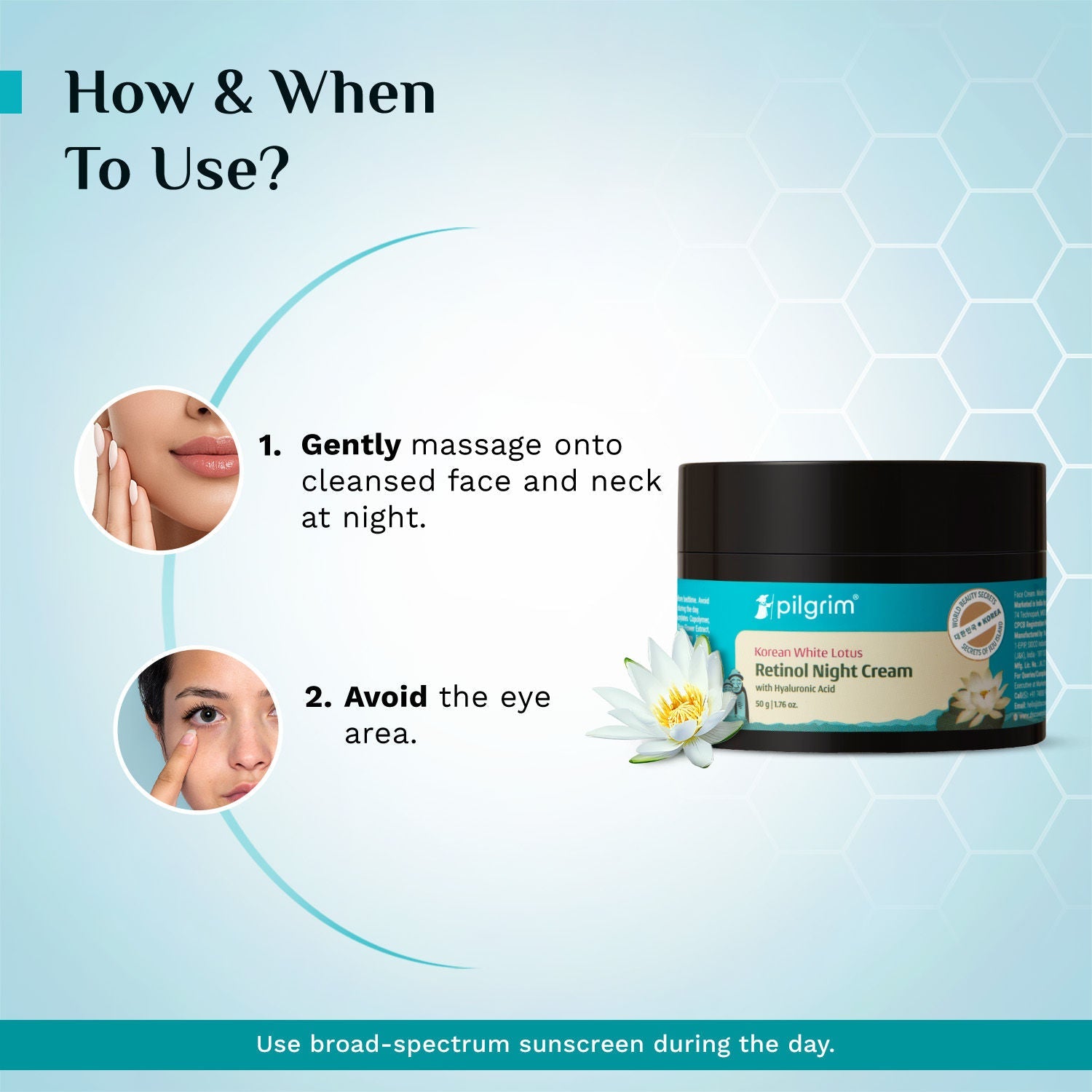 Pilgrim Retinol Night Cream with Vitamin C & Hyaluronic Acid