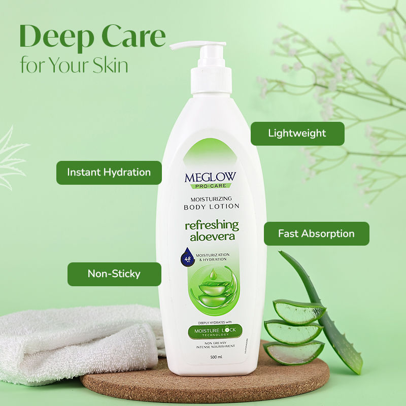 Meglow Aloevera Pro-Care Moisturizer Body Lotion