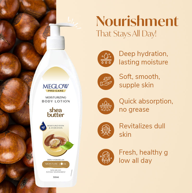 Meglow Shea Butter Pro-Care Moisturizer Body Lotion