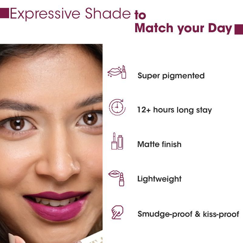 TAC - The Ayurveda Co. Long Stay Matte Liquid Lipstick