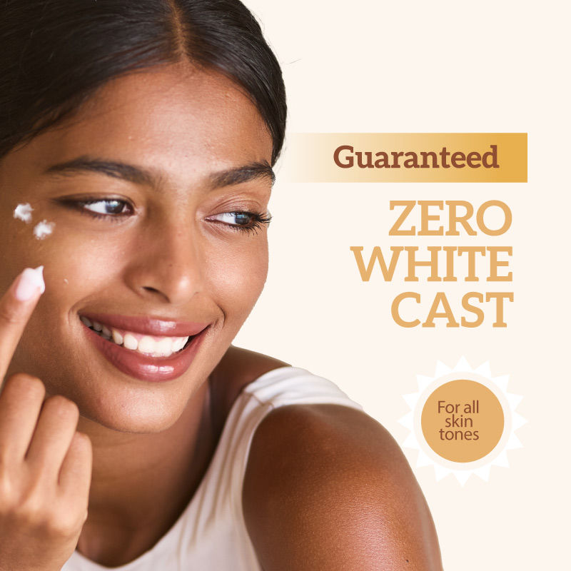 Sandiva Untinted Hybrid Sunscreen SPF 50, 3% Zinc Oxide, Niacinamide & Vitamin E - Dewy Finish