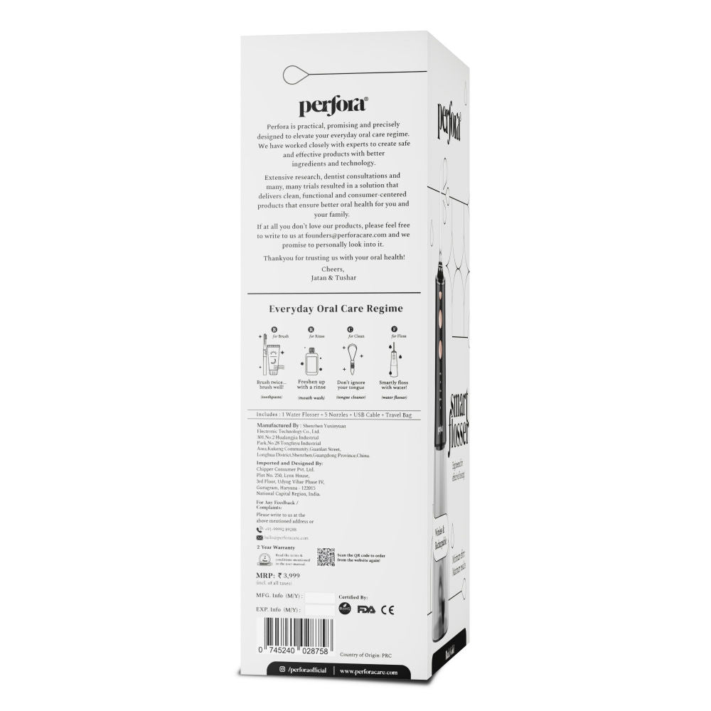 Perfora Smart Water Flosser - Black Gold
