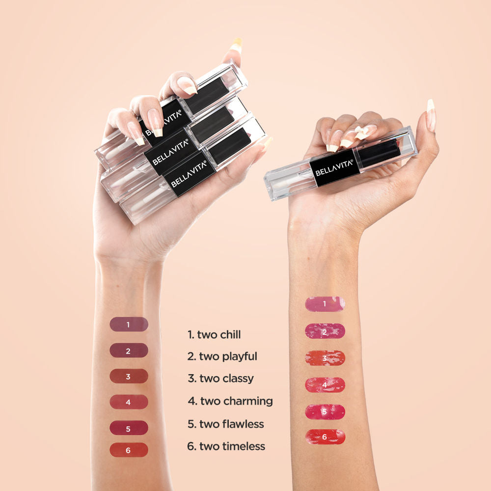 Bella Vita Organic Two Good 2-in-1 Lipstick Gloss Duo