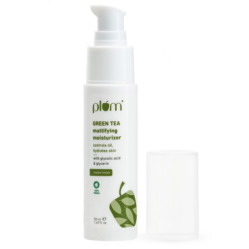 Plum Green Tea Mattifying Moisturizer With Glycolic Acid & Glycerin For matte finish controls oil,hydrates skin