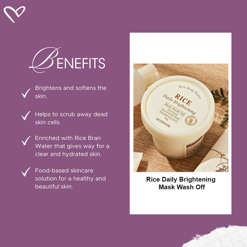 Skinfood Rice Daily Brightening Mask Wash Off