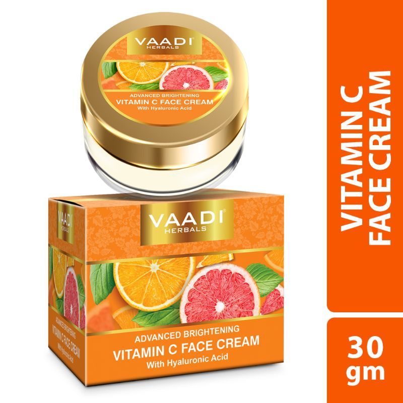 Vaadi Herbals Vitamin C Face Cream With Hyaluronic Acid For Extra Skin Brightening