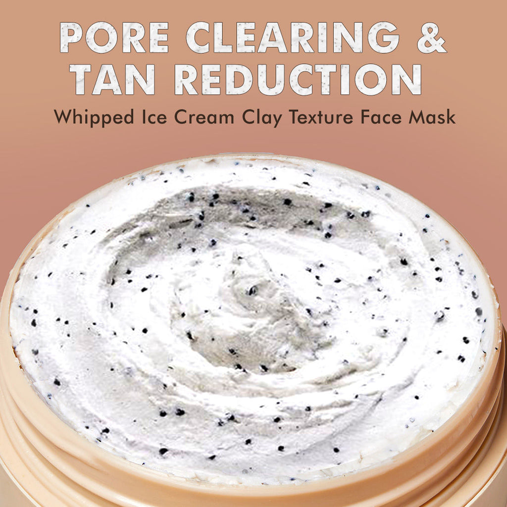 MCaffeine Pore Cleanse Coffee Cookie Detan Face Mask 9% AHA BHA, 3% Charcoal, Coffee Clay Mask