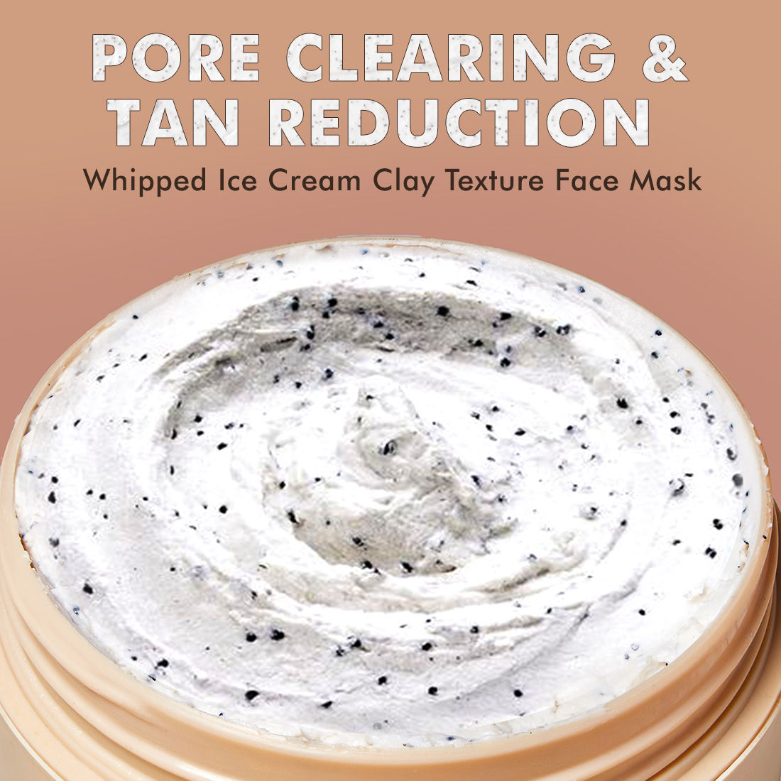 MCaffeine Pore Cleanse Coffee Cookie Detan Face Mask 9% AHA BHA, 3% Charcoal, Coffee Clay Mask