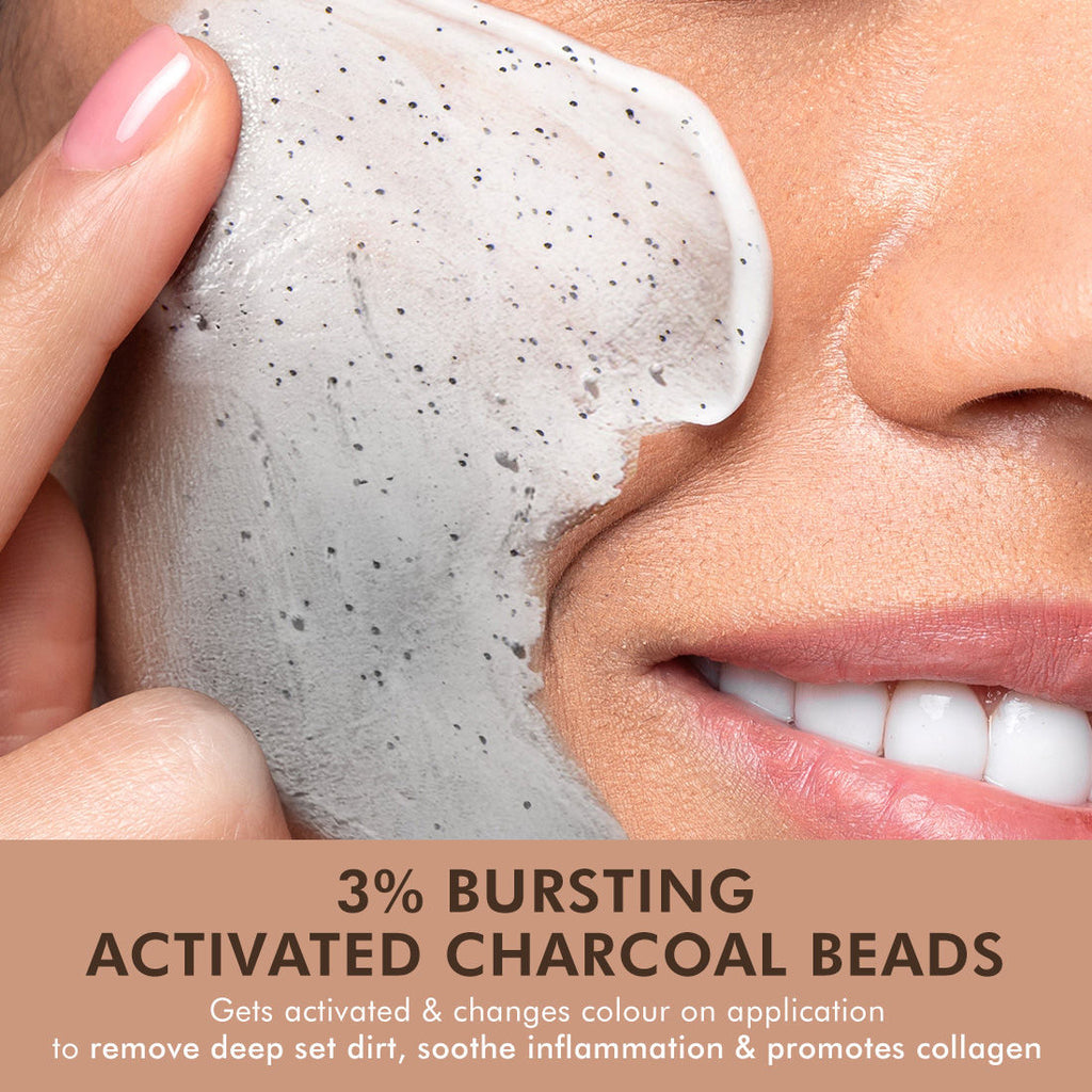 MCaffeine Pore Cleanse Coffee Cookie Detan Face Mask 9% AHA BHA, 3% Charcoal, Coffee Clay Mask