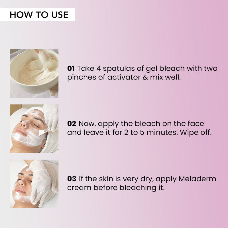 O3+ Meladerm Vitamin C Gel Bleach For Dullness Removal, Hydration & Glowing Skin, All Skin Types