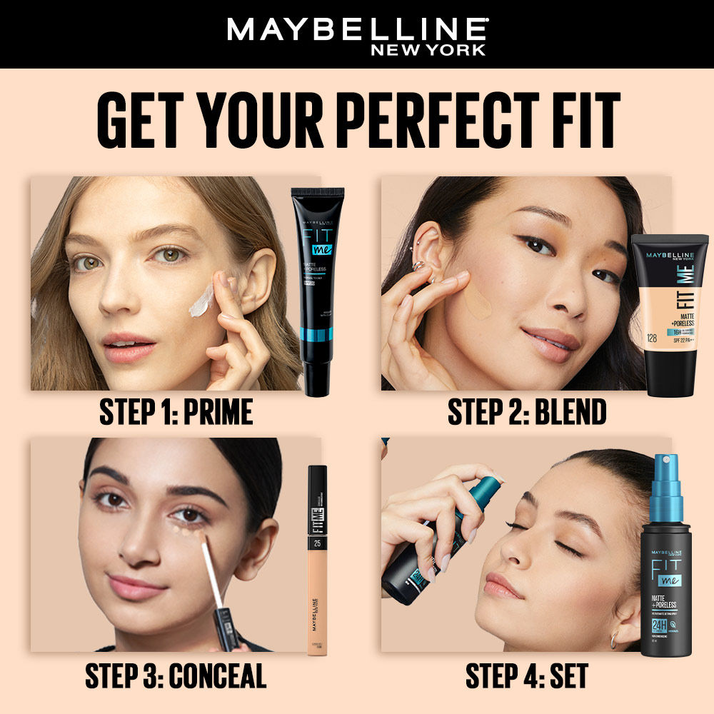 Maybelline New York Fit Me Matte+Poreless 16H Oil Control Foundation with SPF 22 - 115 Ivory
