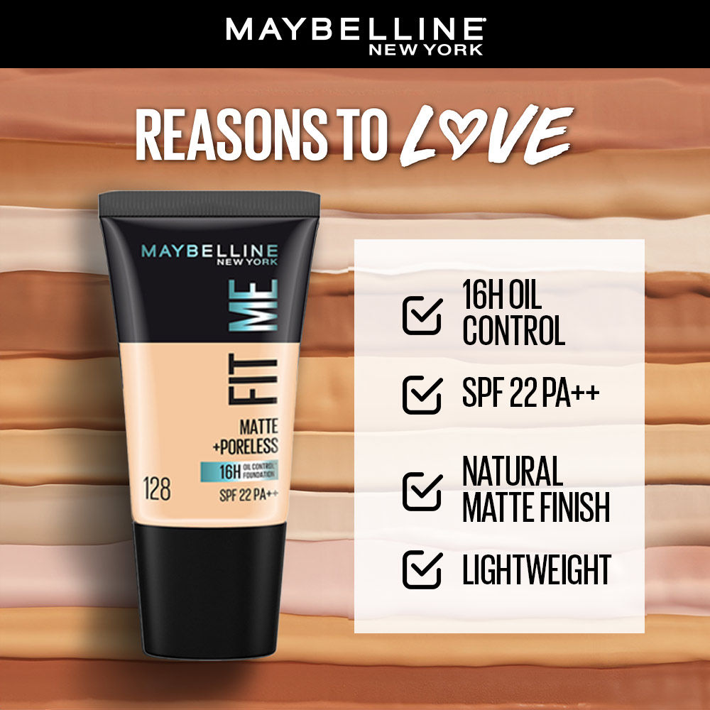 Maybelline New York Fit Me Matte+Poreless 16H Oil Control Foundation with SPF 22 - 115 Ivory
