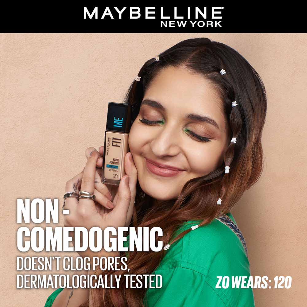 Maybelline New York Fit Me Matte+Poreless 16H Oil Control Foundation with SPF 22 - 115 Ivory