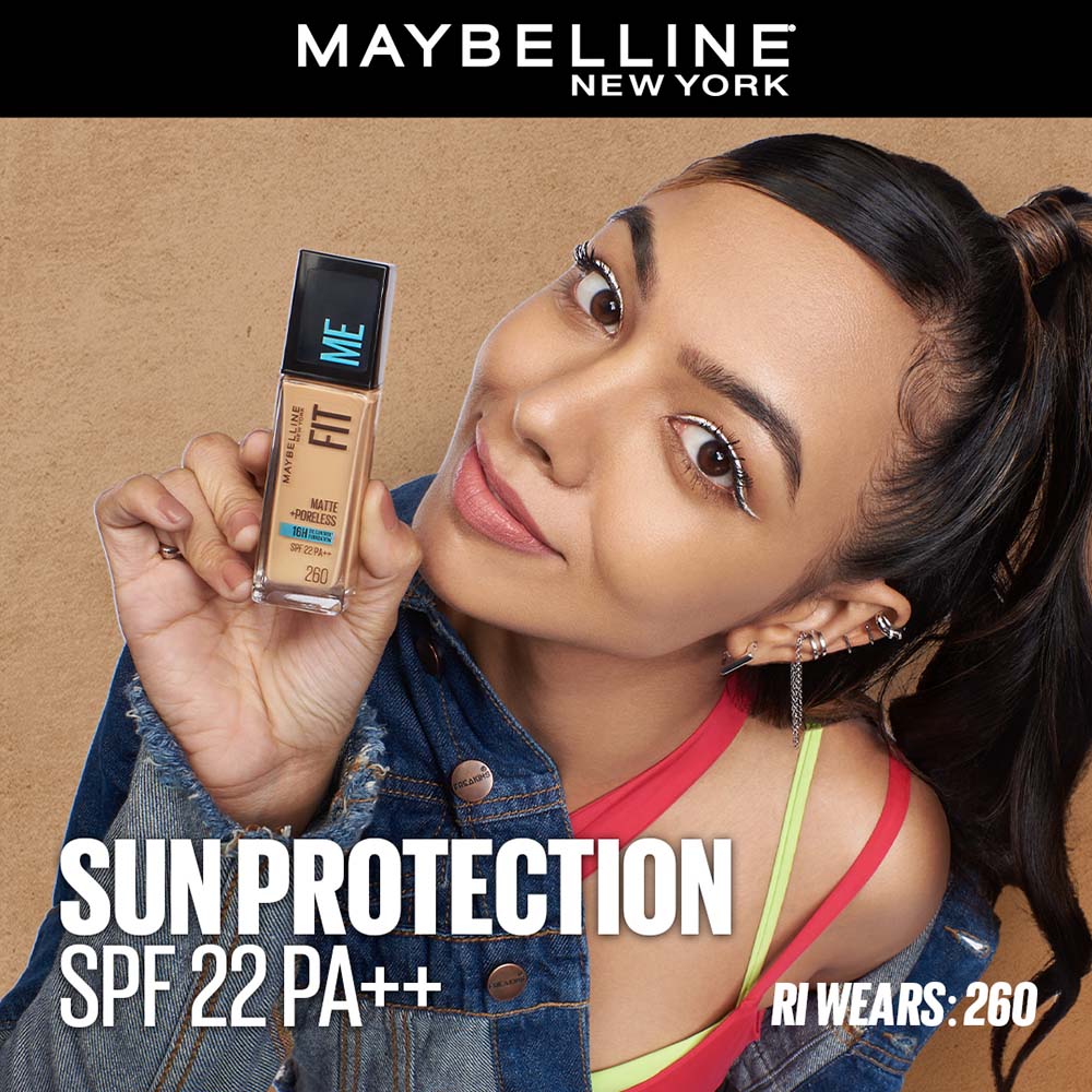 Maybelline New York Fit Me Matte+Poreless 16H Oil Control Foundation with SPF 22 - 115 Ivory