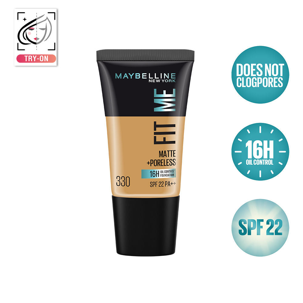 Maybelline New York Fit Me Matte+Poreless 16H Oil Control Foundation with SPF 22 - 115 Ivory